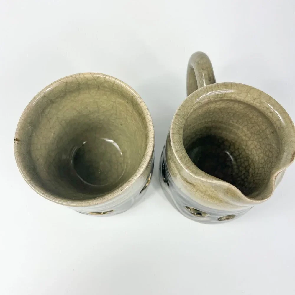 Somayaki Soma Ware Sugar Bowl and Creamer Set